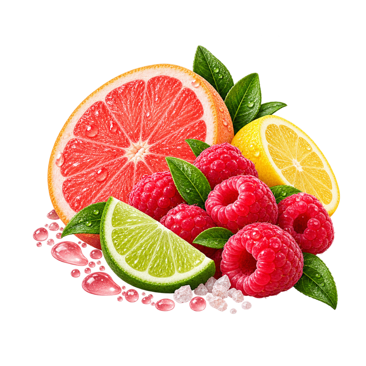 Pink Lemonade Margarita flavour: raspberries, lemon, lime and a pinch of salt
